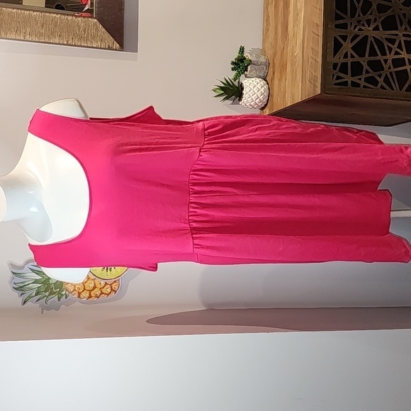 Ava & Viv - Women's Babydoll Empire Waist Dress in Pink - Picture 2 of 9